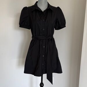 LDT Black shirts dress w/belt and pockets